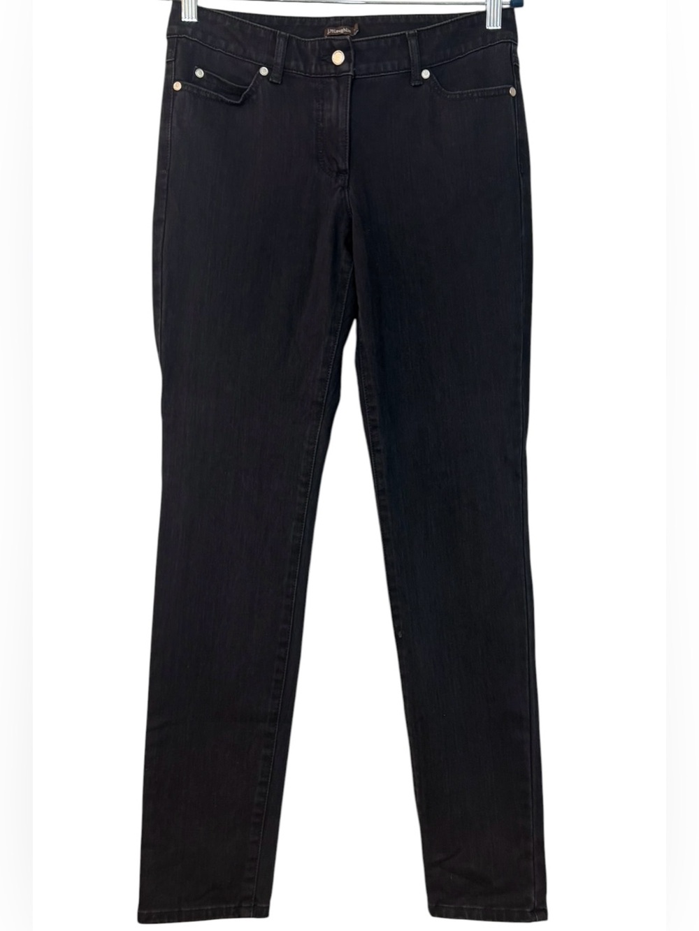 J McLaughlin Black Mid-Rise Straight-Leg Jeans Size 6 Classiccore Minimalist